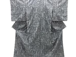 未使用品　花更紗模様織り出し西陣伝承紬着物